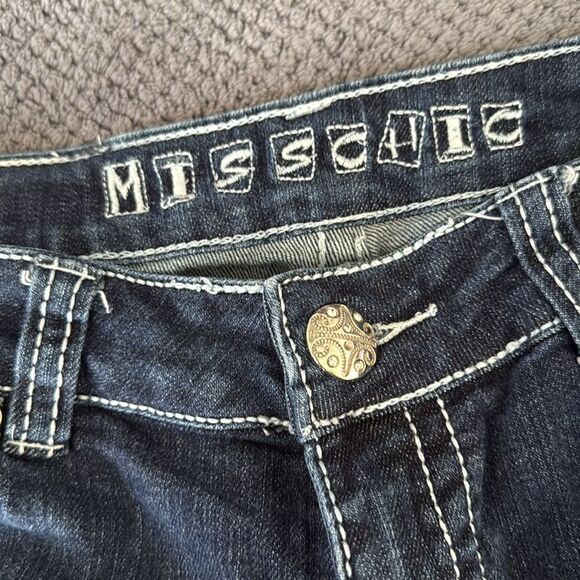 Miss Chic Bootcut Jeans‎ Size 11 Medium Wash Embellished Pockets Stretch Denim - Picture 6 of 8